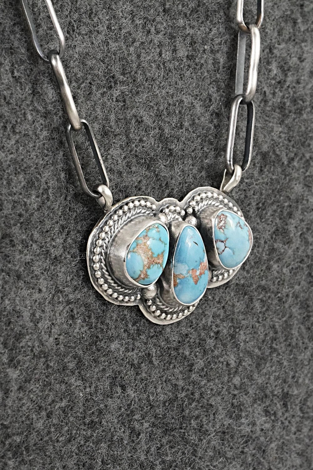 Turquoise & Sterling Silver Necklace - Darrin Livingston