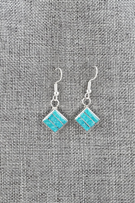 Turquoise and Sterling Silver Earrings - Michelle Haloo