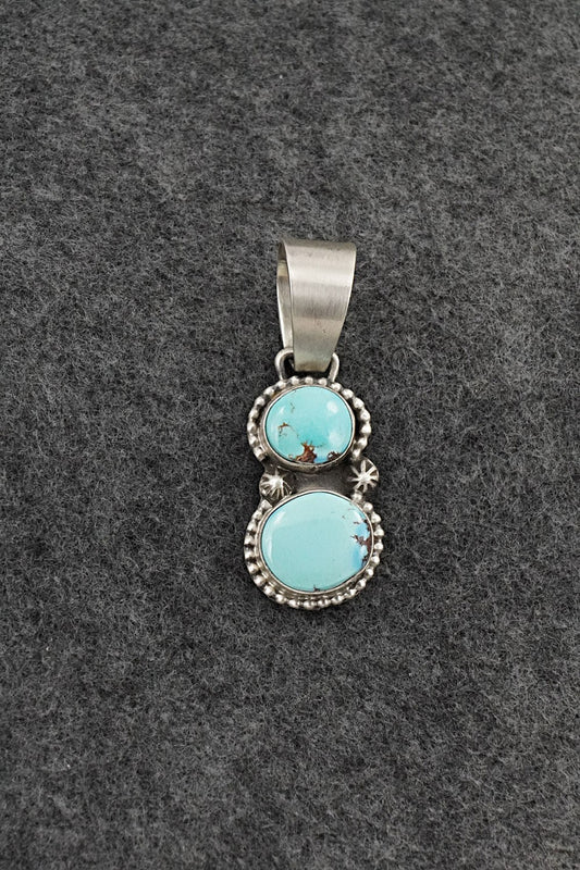 Turquoise & Sterling Silver Pendant - Bobby Johnson