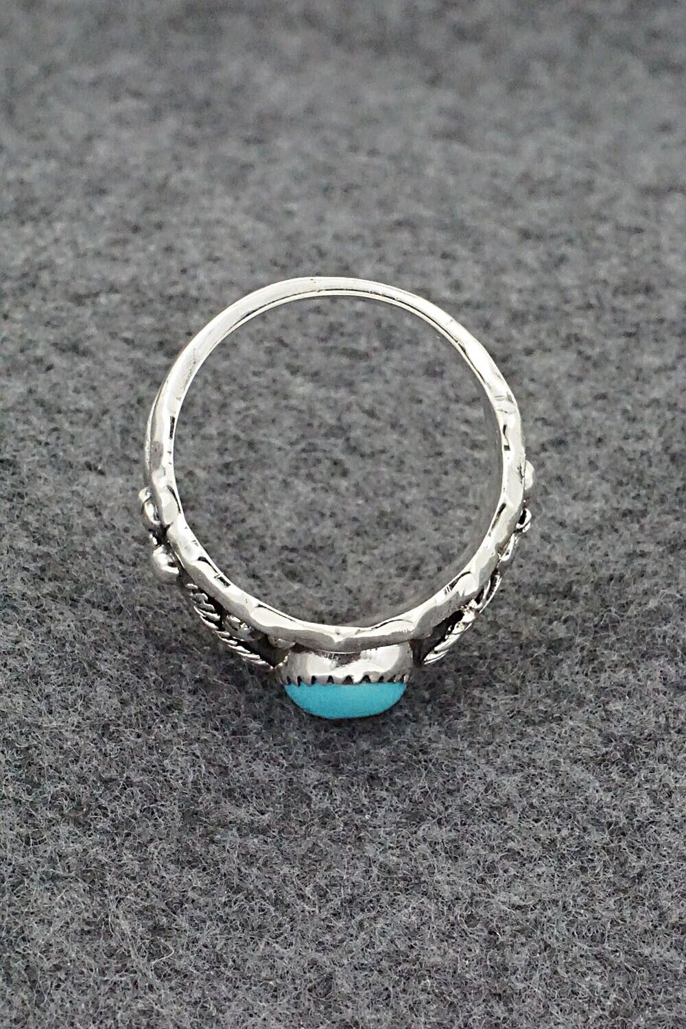 Turquoise & Sterling Silver Ring - Genevieve Francisco - Size 13