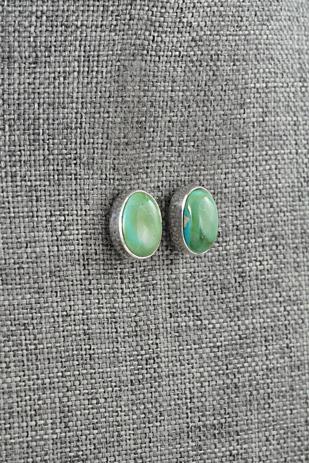 Turquoise & Sterling Silver Earrings - Eugene Gruber