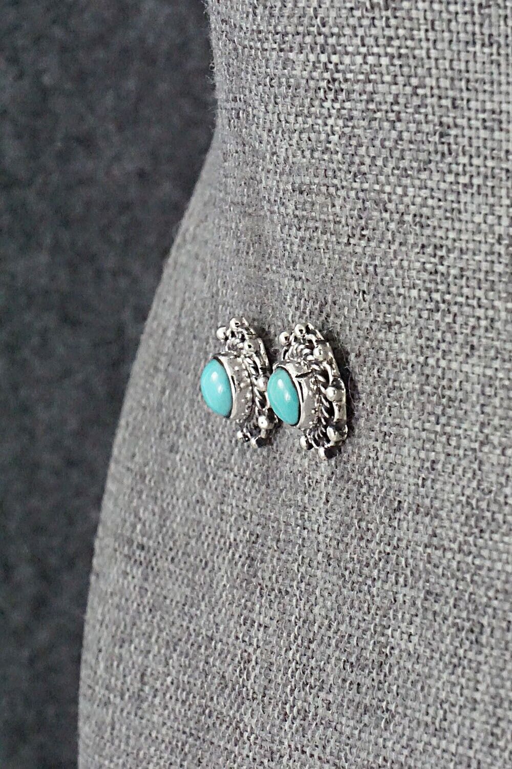 Turquoise & Sterling Silver Earrings - Emery Spencer