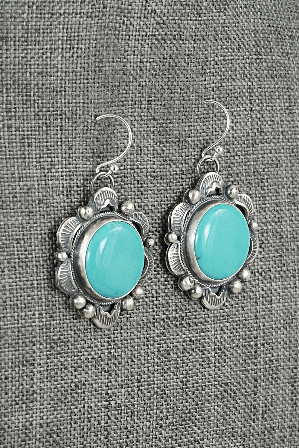 Turquoise & Sterling Silver Earrings - Jackson Hoskie