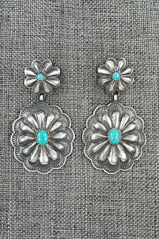 Turquoise & Sterling Silver Earrings - Rita Lee