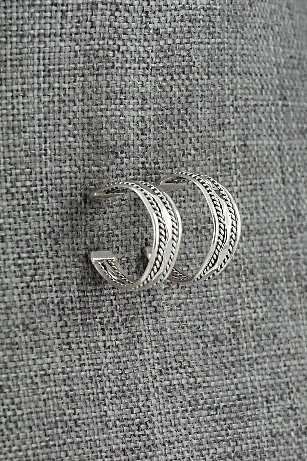 Sterling Silver Hoop Earrings - Elaine Tahe