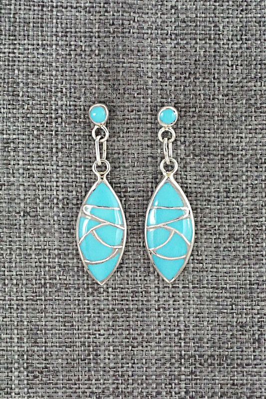 Turquoise & Sterling Silver Earrings - Orena Leekya