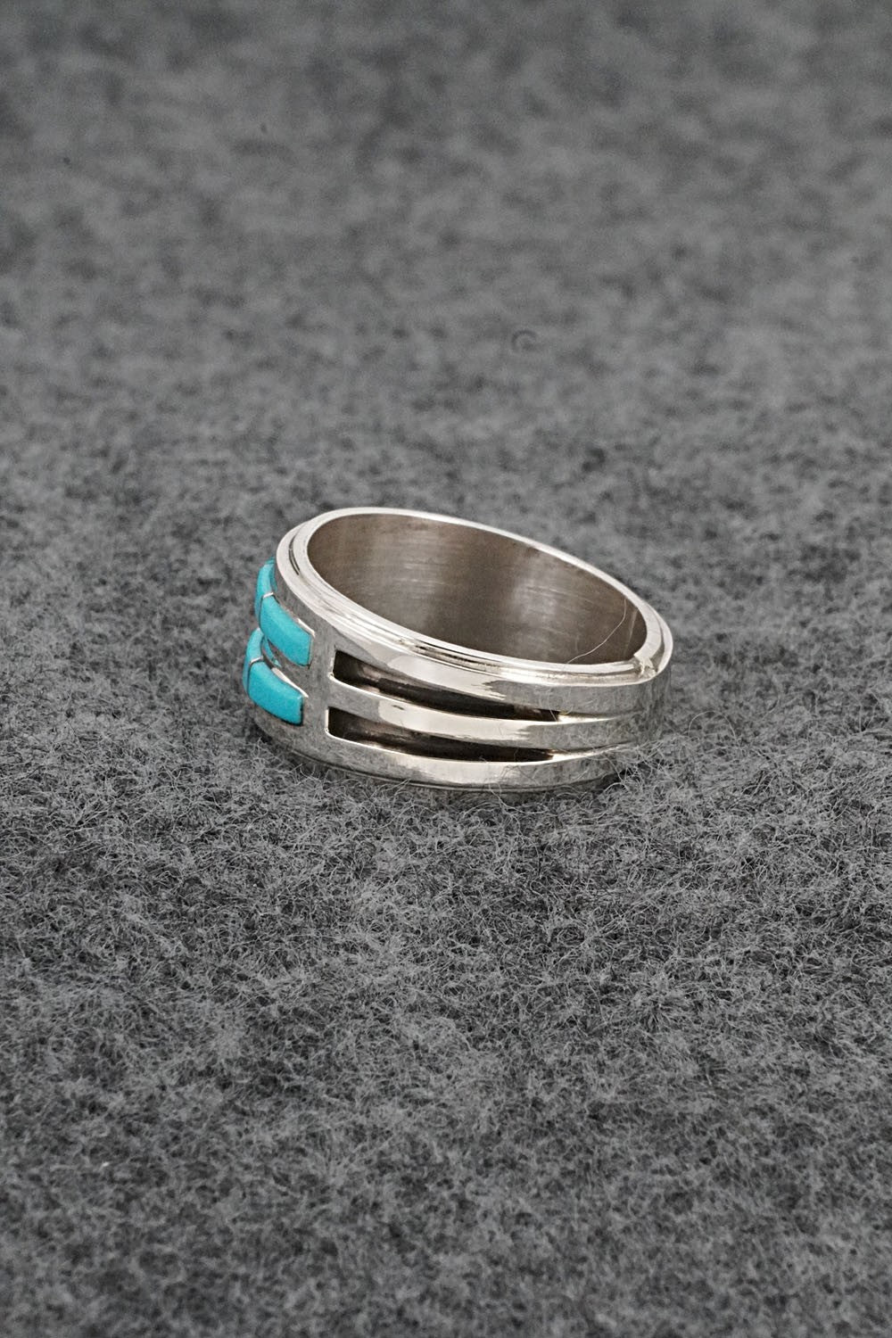 Turquoise & Sterling Silver Ring - Wilbert Muskett Jr. - Size 8.5
