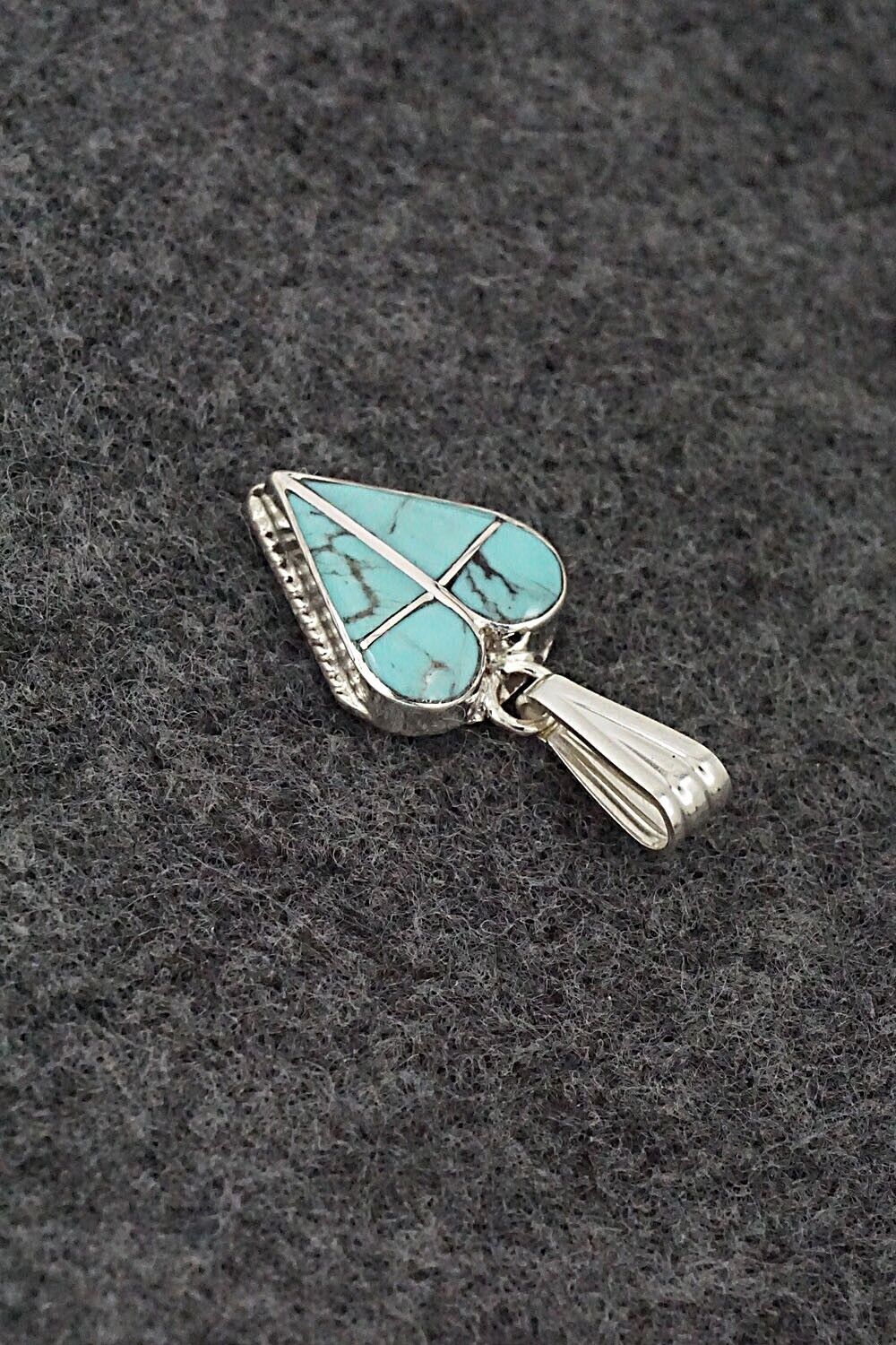Turquoise & Sterling Silver Pendant - Velda Nastacio