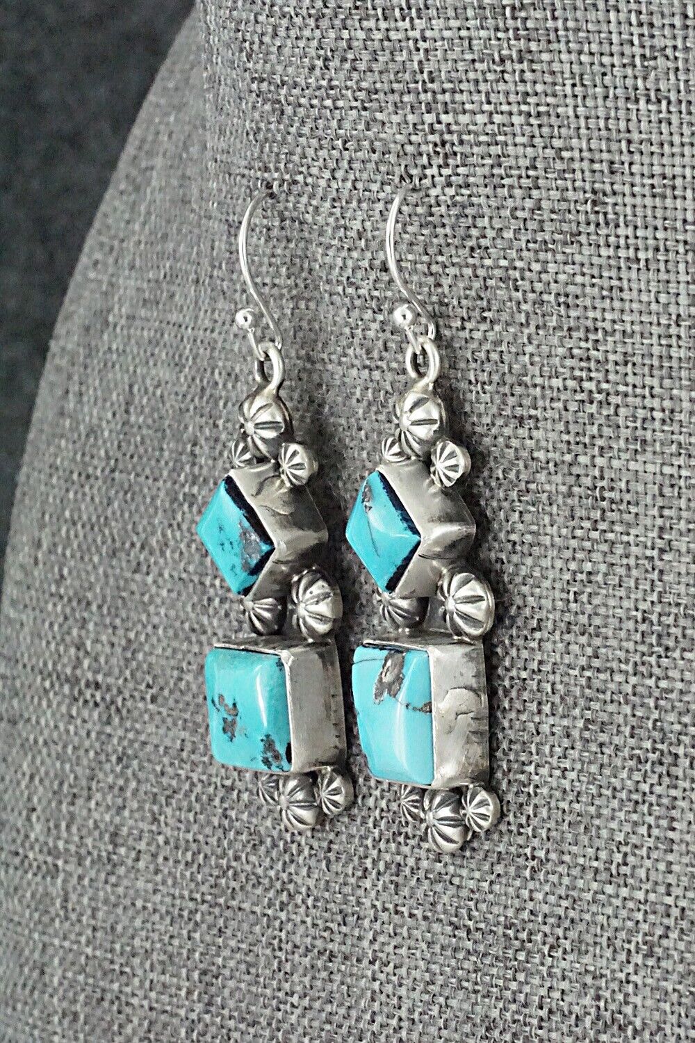 Turquoise & Sterling Silver Necklace and Earrings Set - Paul Livingston