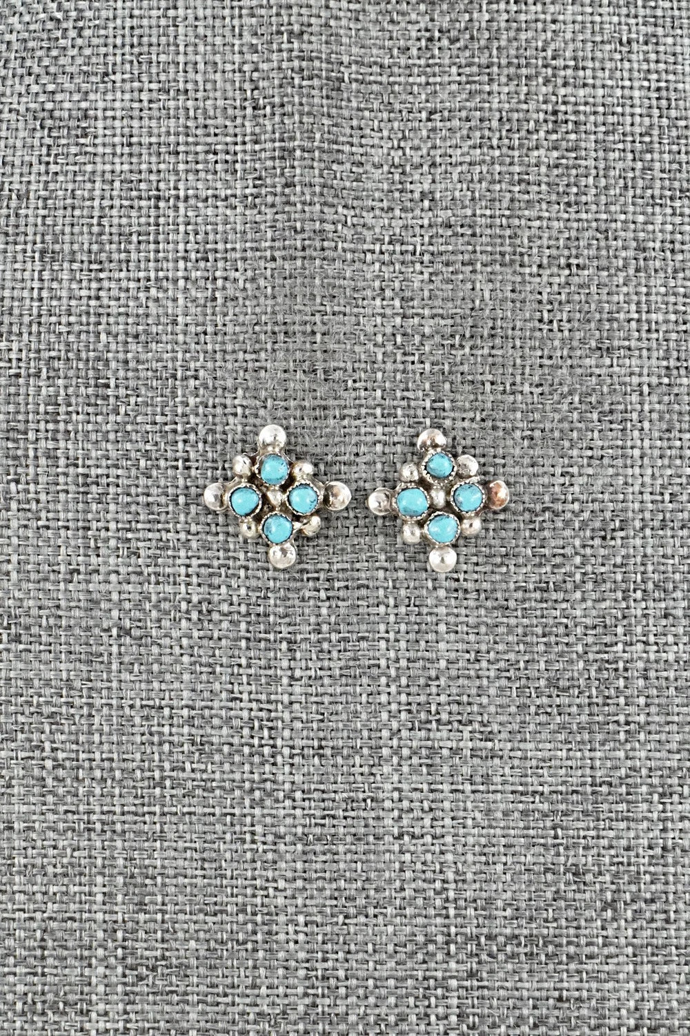 Turquoise & Sterling Silver Earrings - Calvert Lamy