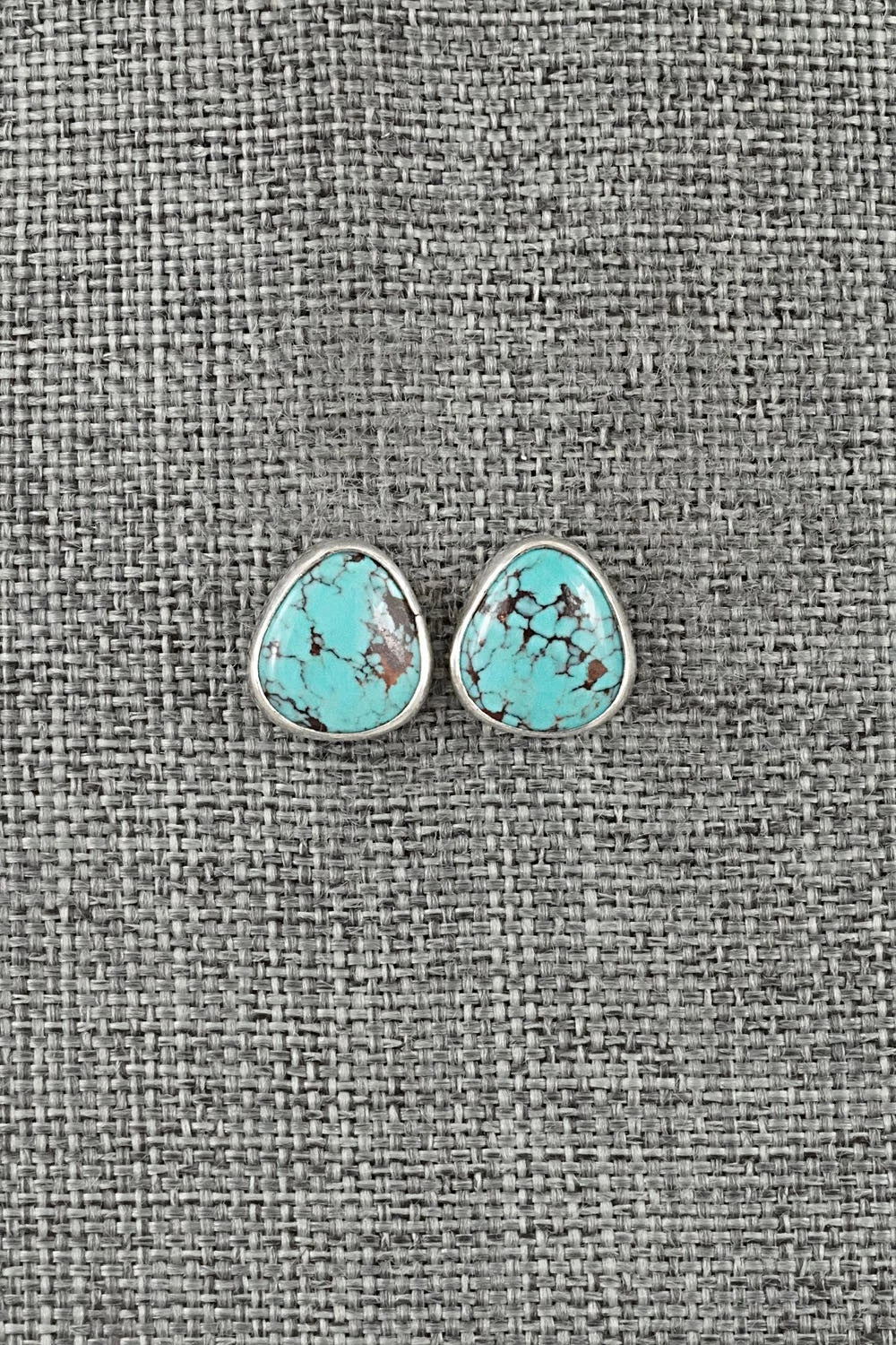 Turquoise & Sterling Silver Earrings - Eugene Gruber