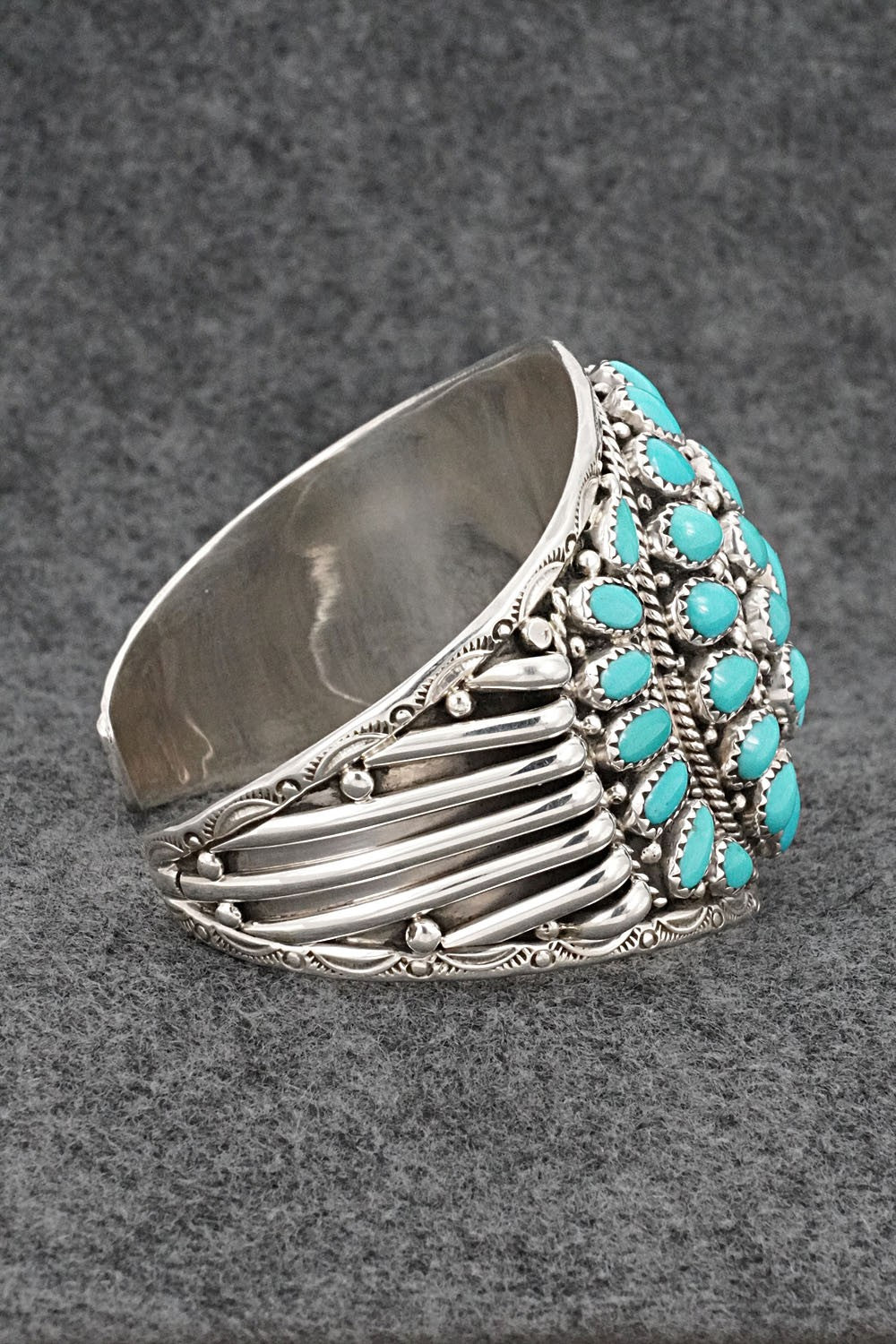 Turquoise and Sterling Silver Bracelet & Ring Set - Tina Jones - Size 8