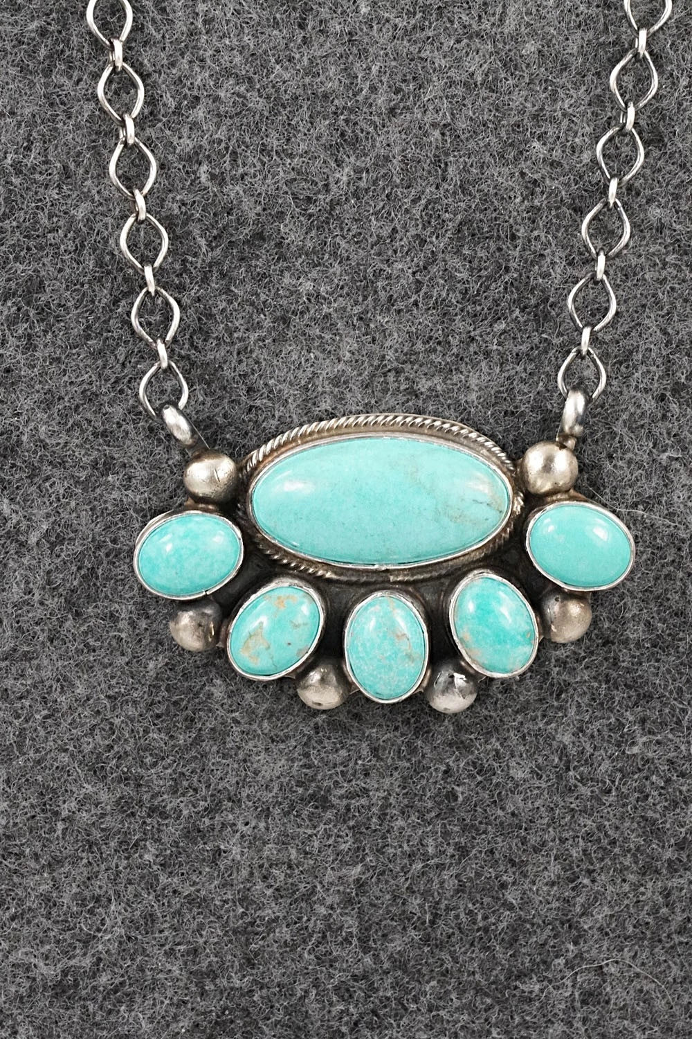 Turquoise & Sterling Silver Necklace - Kathleen Livingston