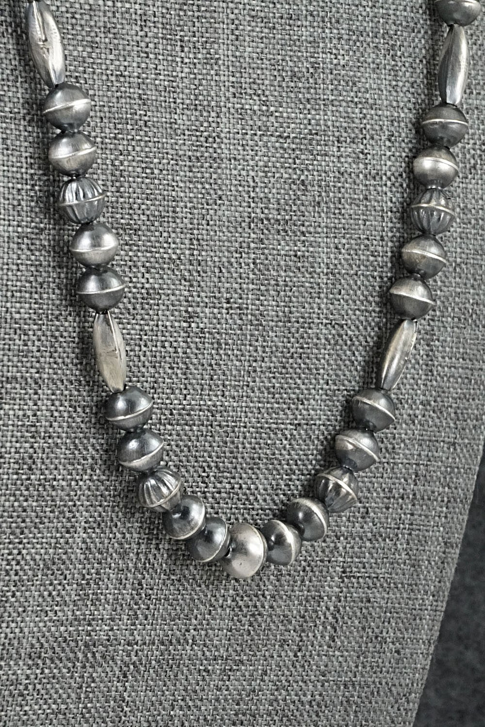 Sterling Silver Navajo Pearl Necklace 20" - Vintage
