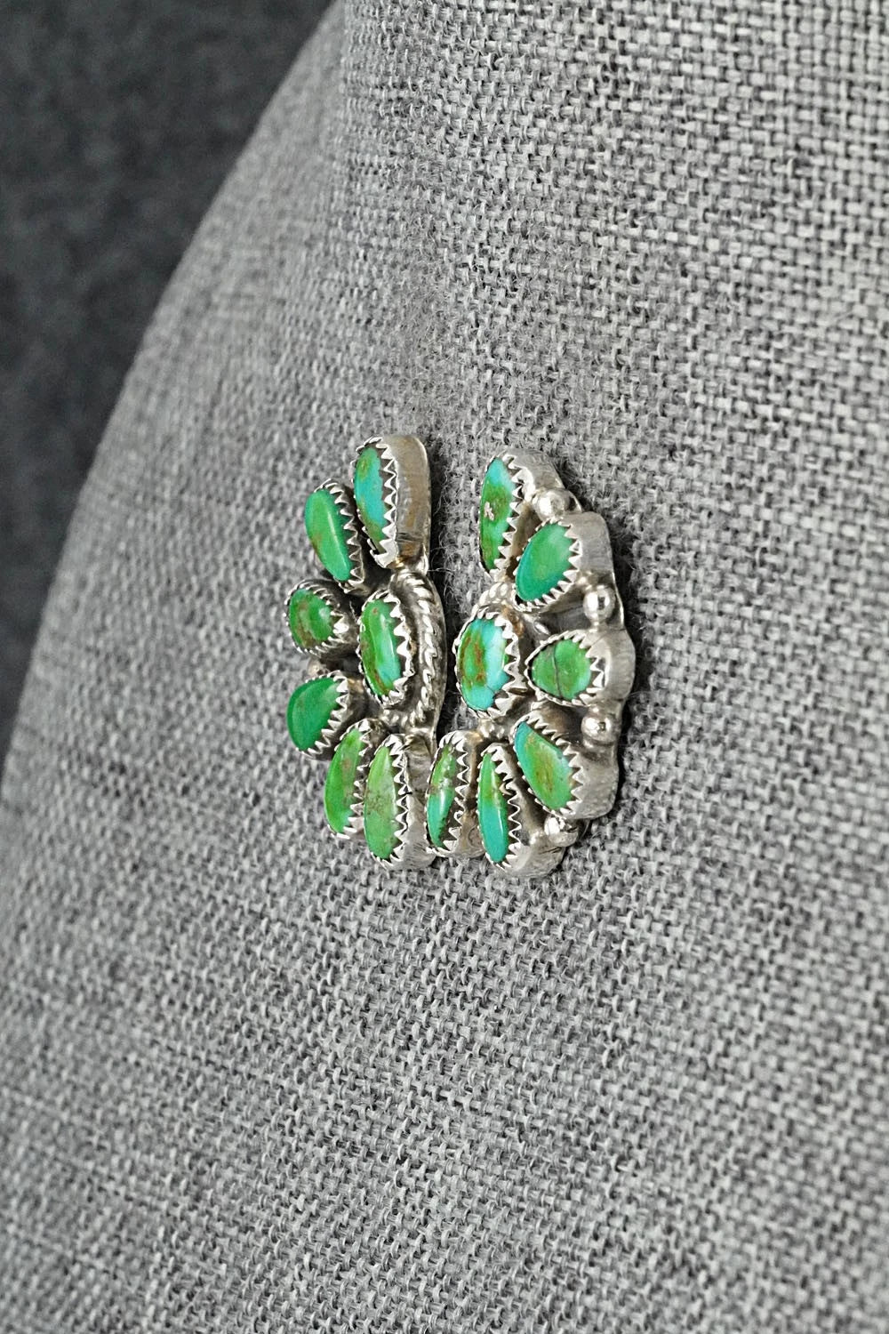 Turquoise & Sterling Silver Earrings - Justina Wilson
