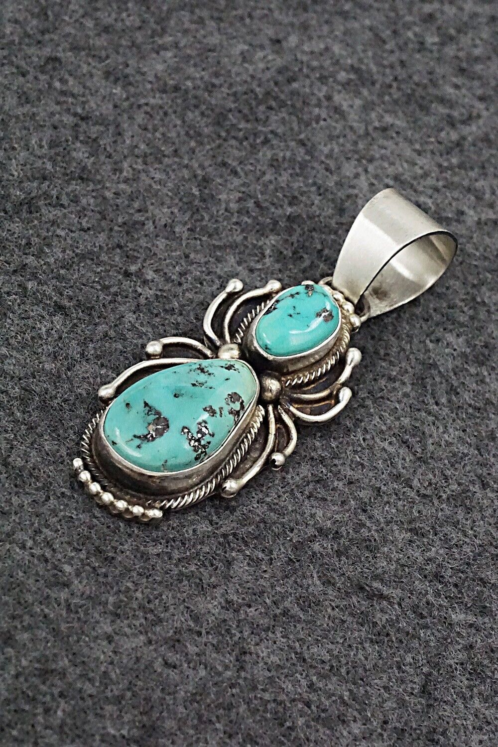 Turquoise & Sterling Silver Pendant - Kathleen Livingston