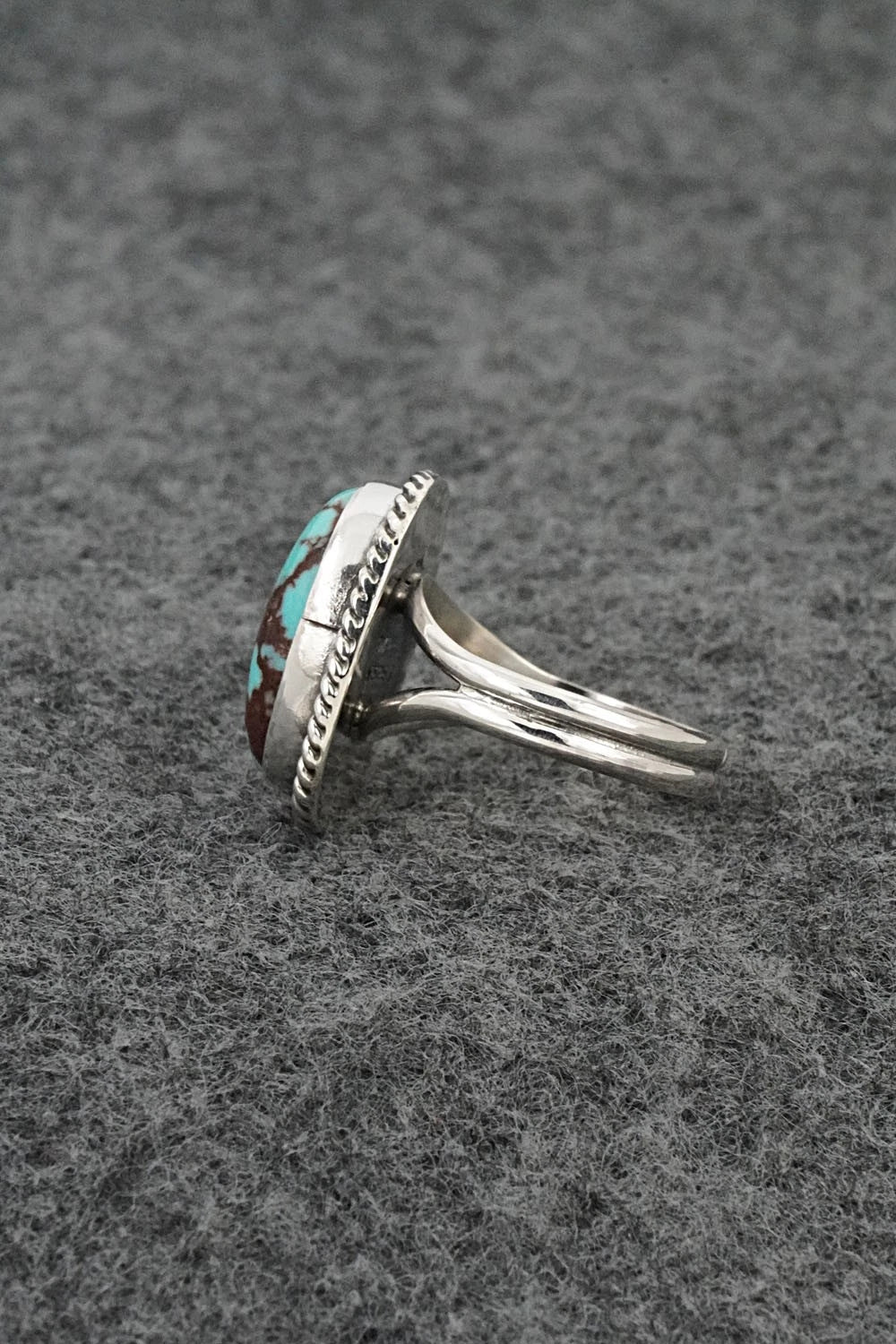 Turquoise & Sterling Silver Ring - Eugene Gruber - Size 5