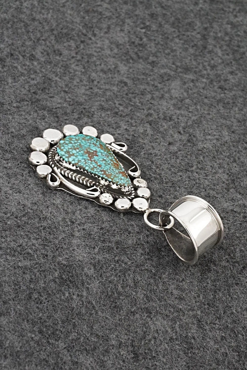 Turquoise & Sterling Silver Pendant - Phil Nez