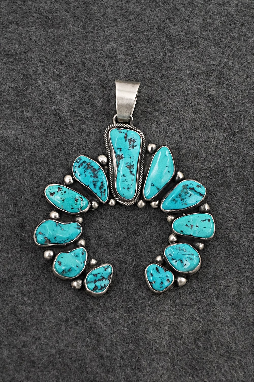 Turquoise & Sterling Silver Pendant - Bobby Johnson