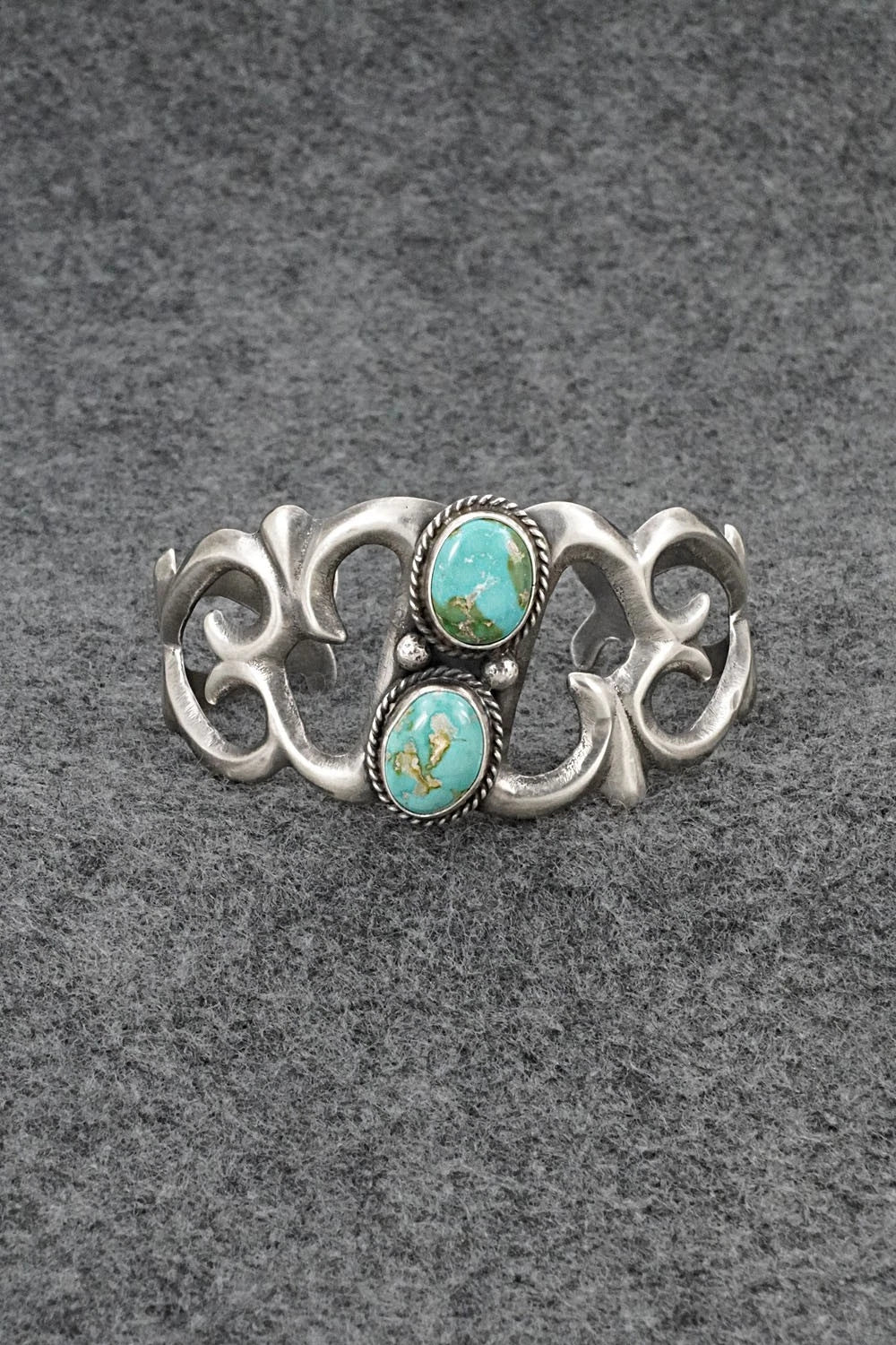 Turquoise & Sterling Silver Bracelet - Eugene Gruber