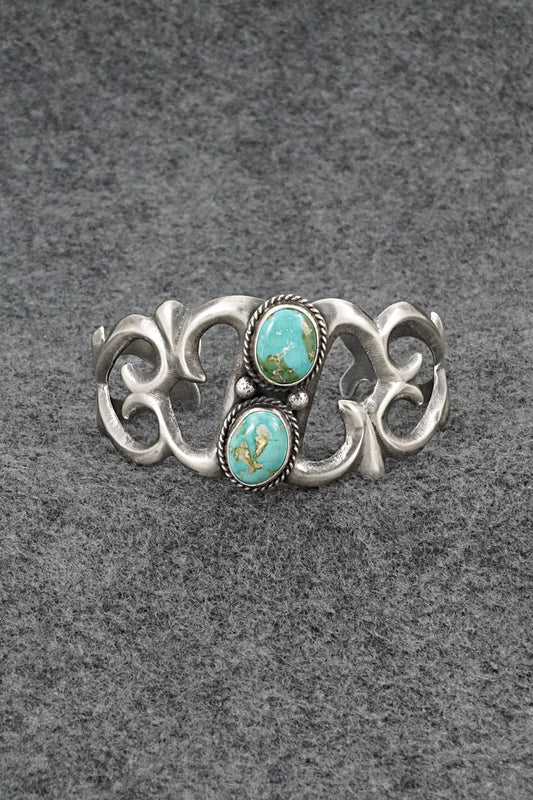 Turquoise & Sterling Silver Bracelet - Eugene Gruber