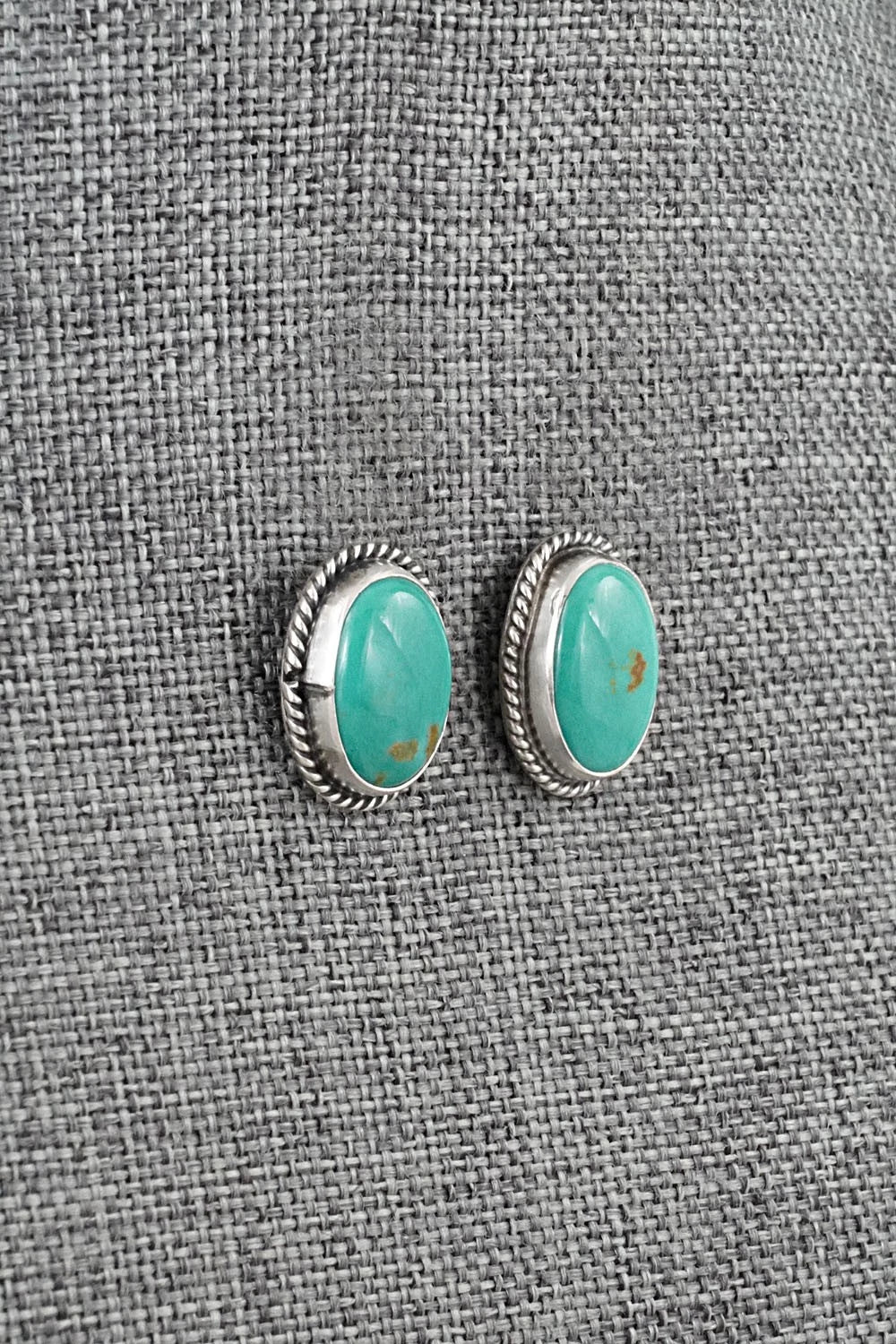 Turquoise & Sterling Silver Earrings - Rosemary Saunders