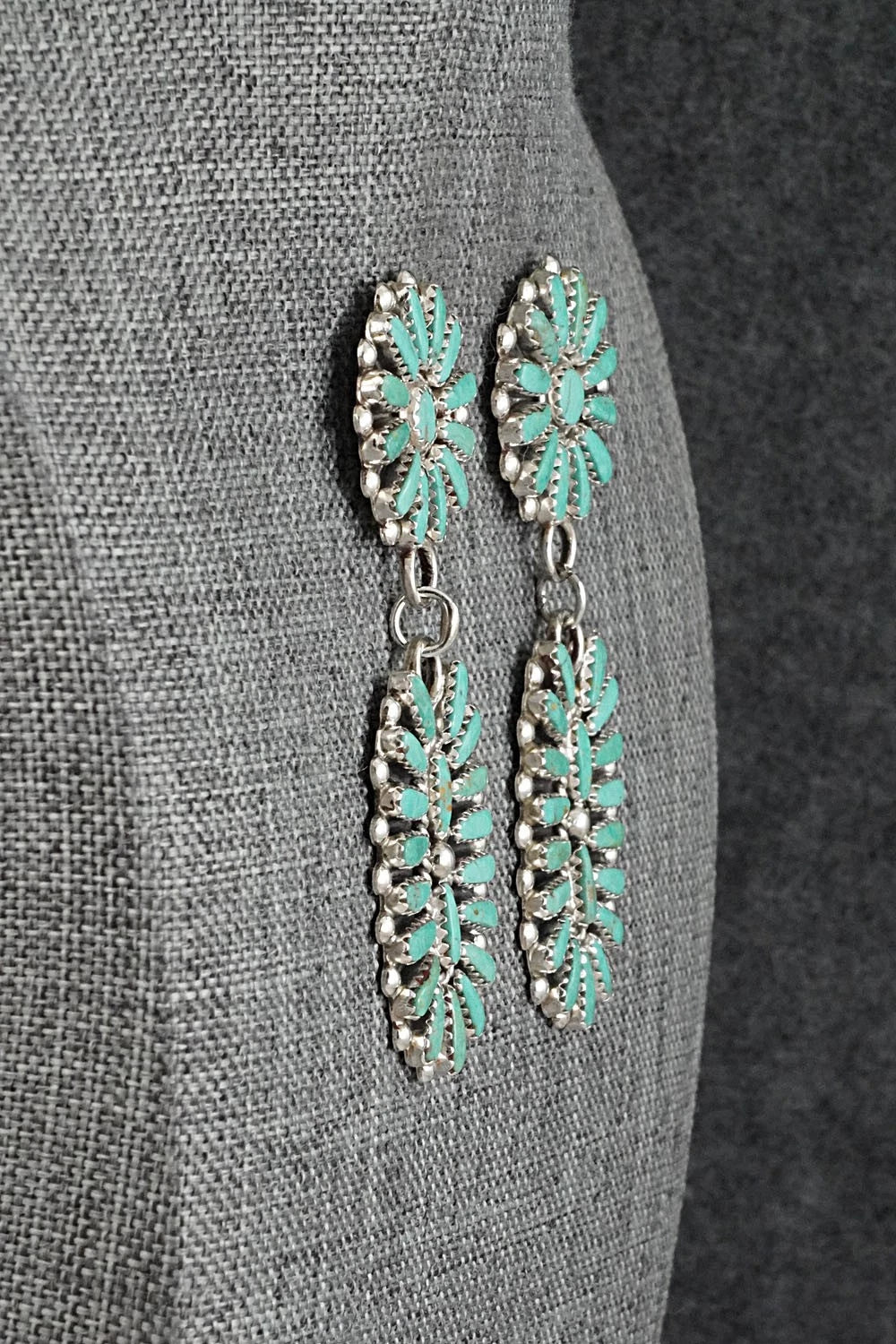 Turquoise & Sterling Silver Earrings - Philena Byjoe