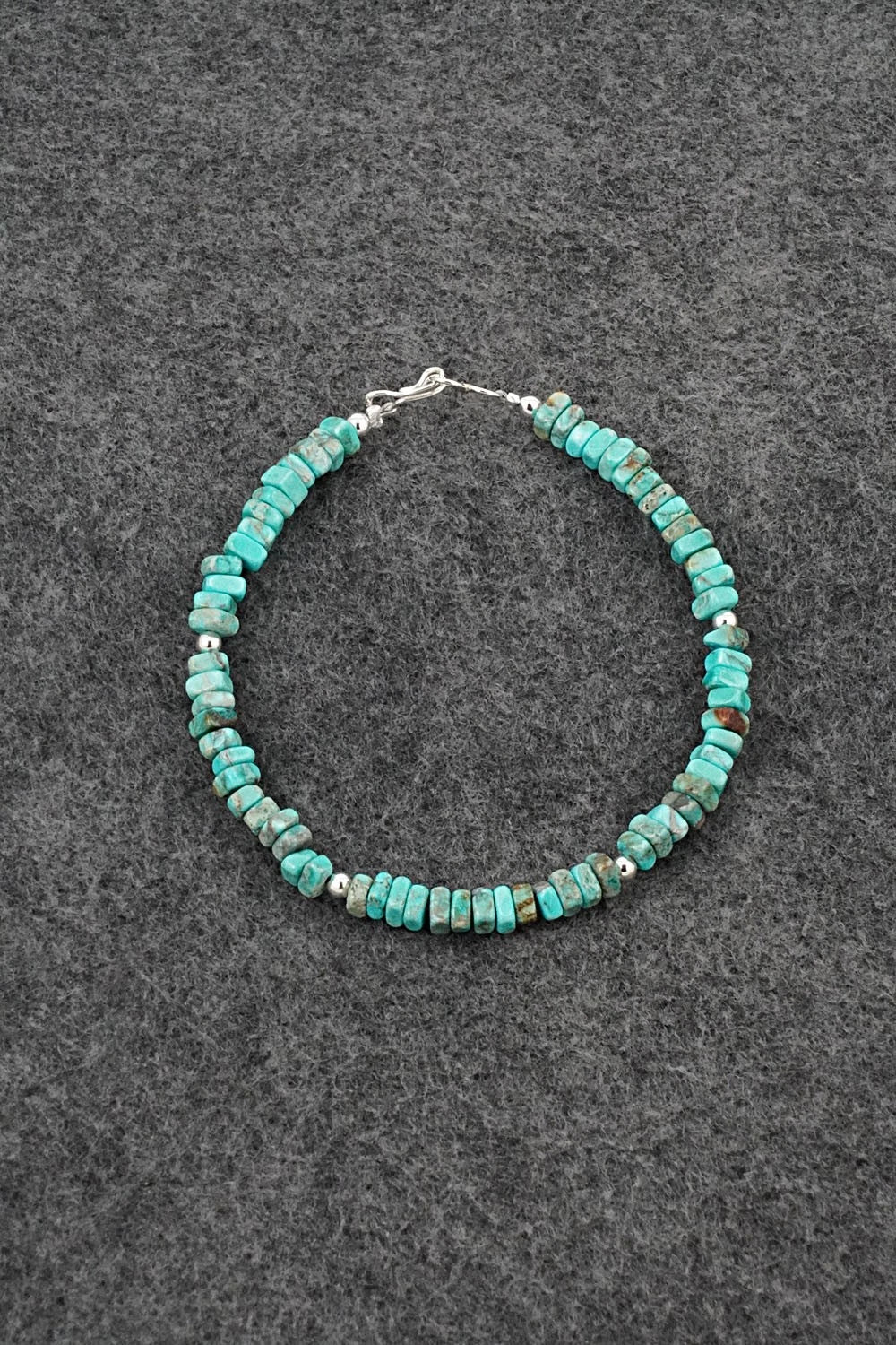 Turquoise & Sterling Silver Bracelet - Doreen Jake