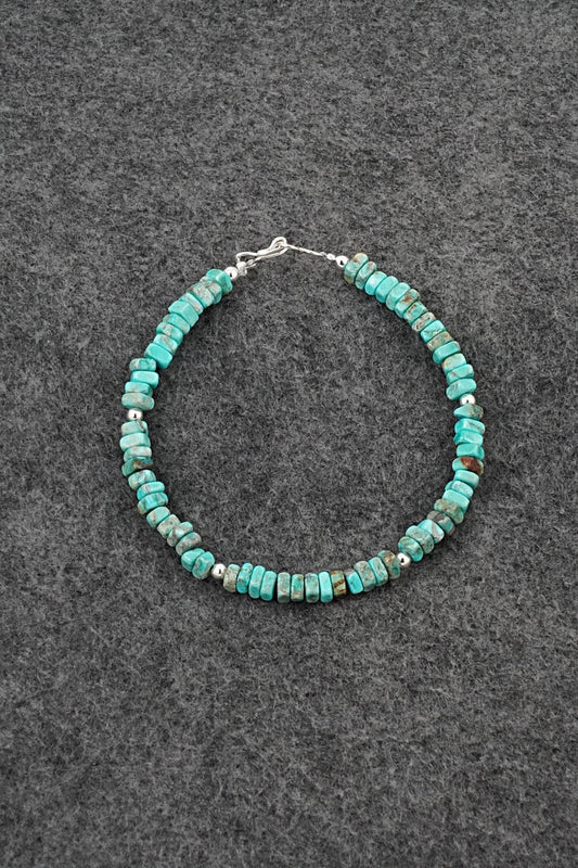 Turquoise & Sterling Silver Bracelet - Doreen Jake