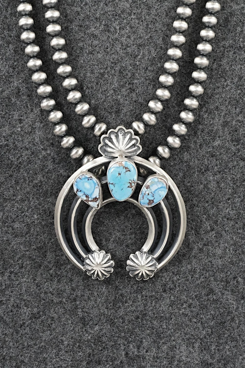 Turquoise & Sterling Silver Necklace - Davey Morgan