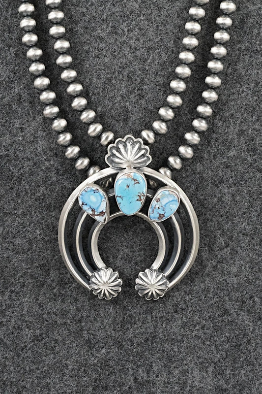 Turquoise & Sterling Silver Necklace - Davey Morgan