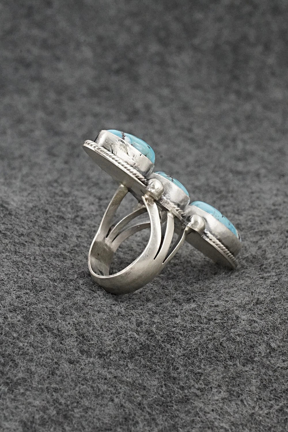 Turquoise & Sterling Silver Ring - Bobby Johnson - Size 6.5