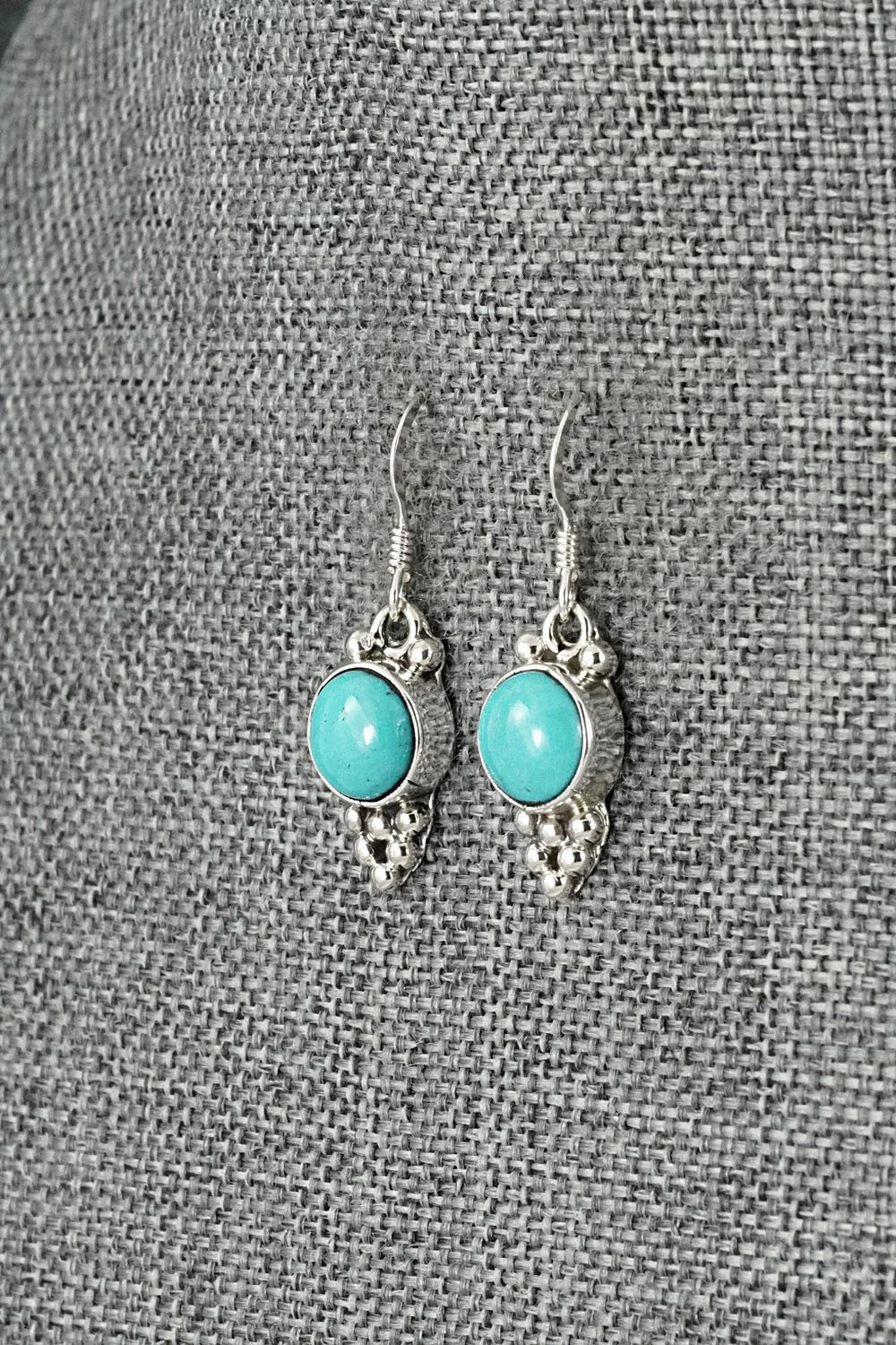 Turquoise & Sterling Silver Earrings - Isabell Yazzie