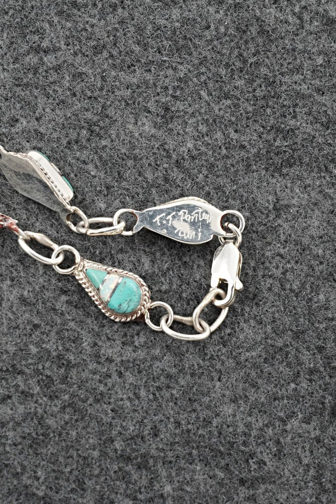 Turquoise, Opalite & Sterling Silver Link Bracelet - Terrance Panteah