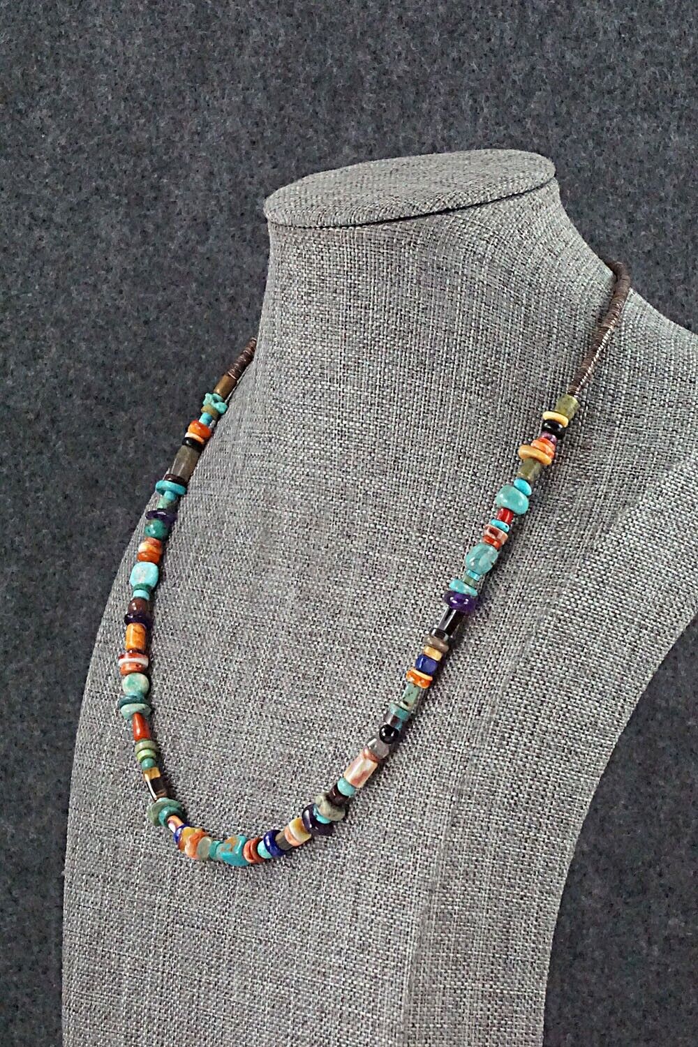 Multi Stone and Sterling Silver Necklace - Helen Tsosie