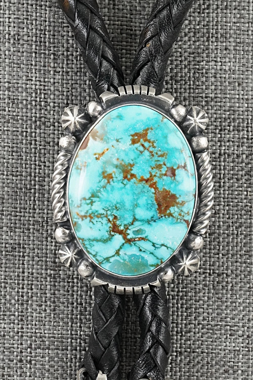 Turquoise & Sterling Silver Bolo Tie - Bob Becenti