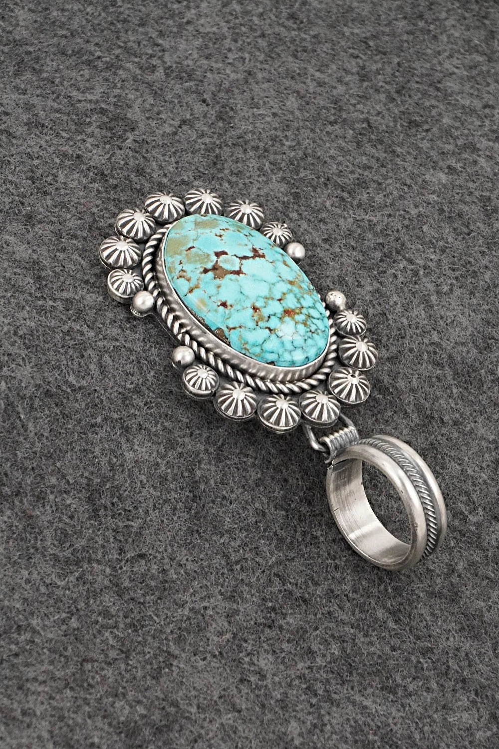 Turquoise & Sterling Silver Pendant - Michael Calladitto