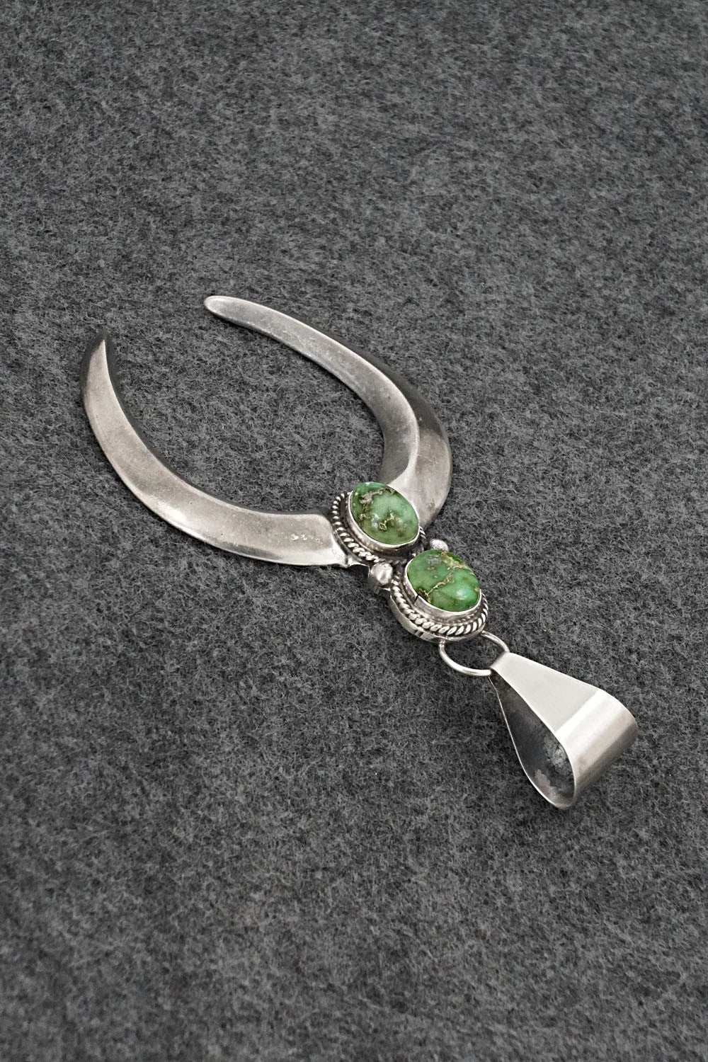 Turquoise & Sterling Silver Pendant - Eugene Gruber