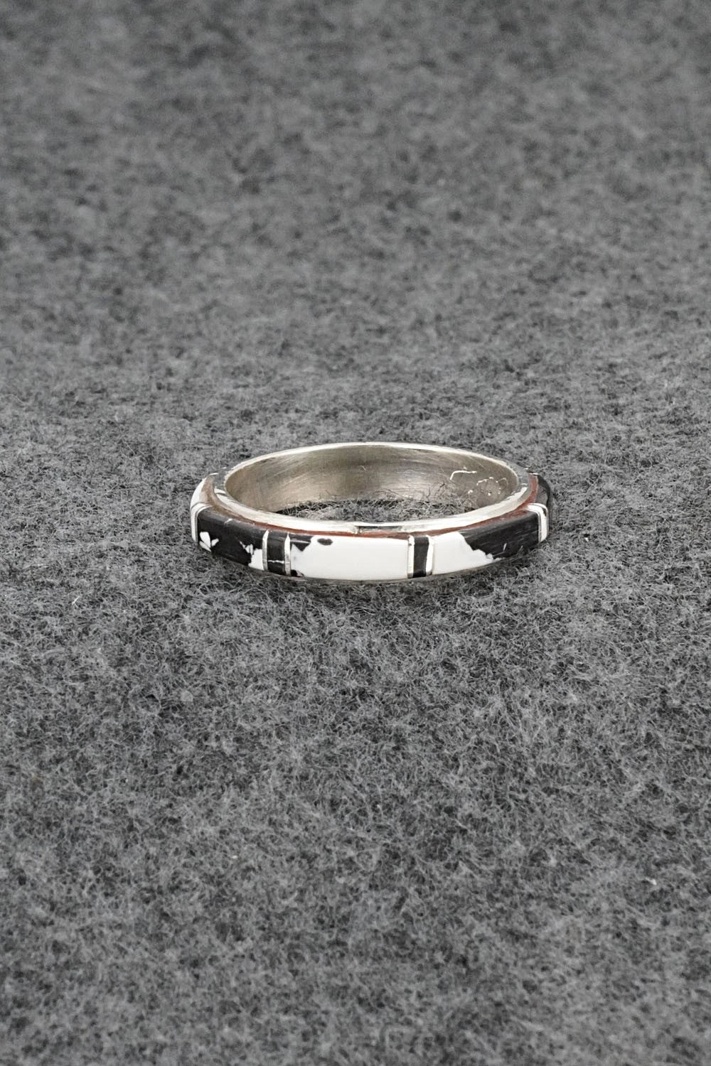 White Buffalo & Sterling Silver Ring - Terrance Panteah - Size 12.5