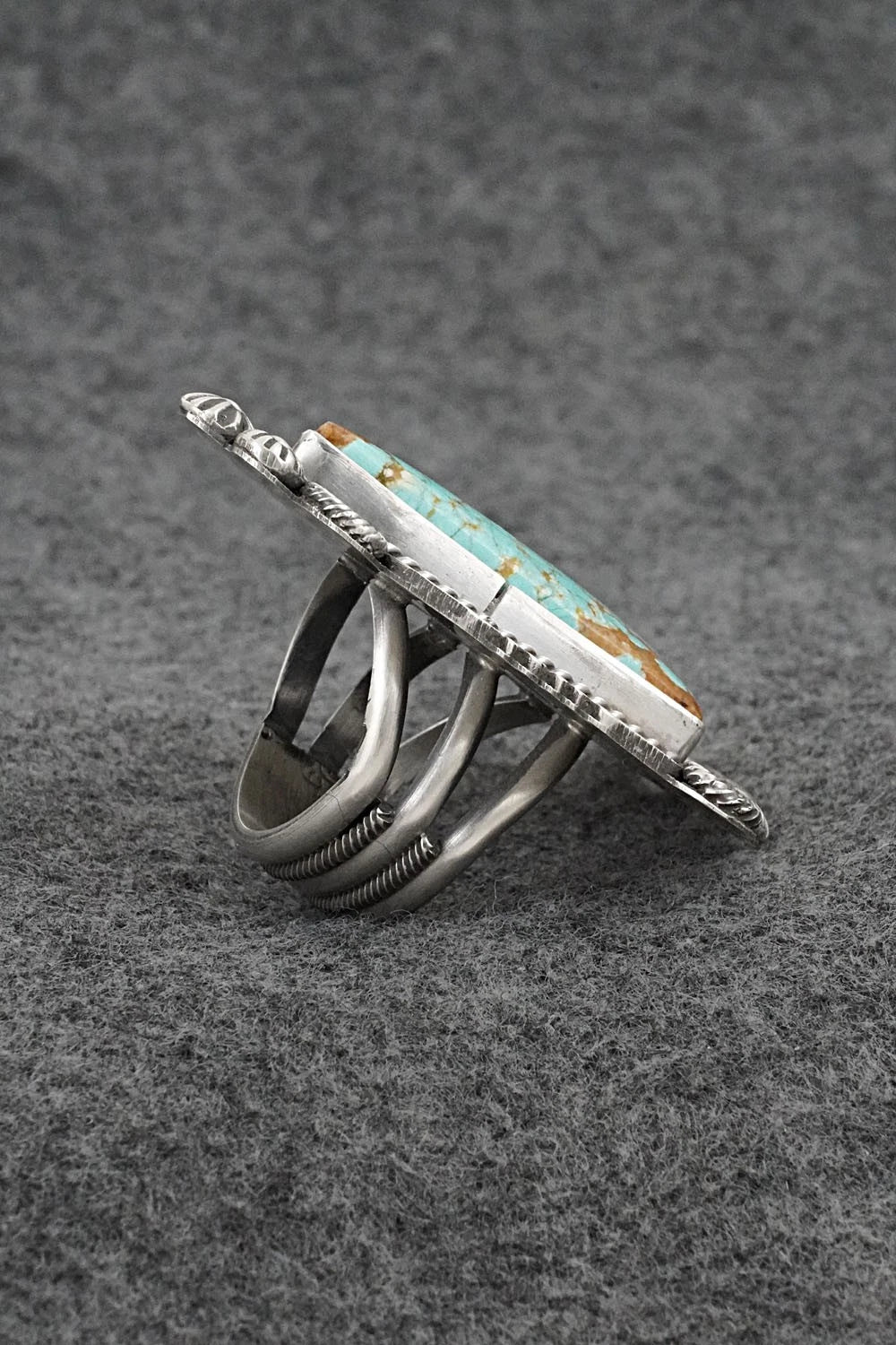 Turquoise & Sterling Silver Ring - Michael Calladitto - Size 9