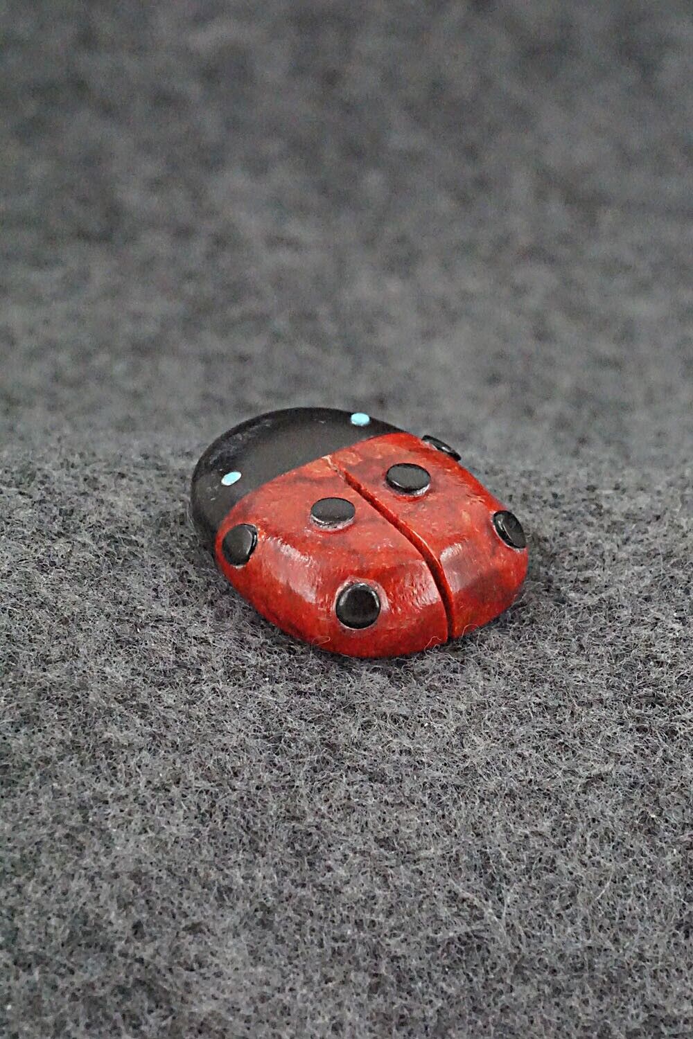 Ladybug Zuni Fetish Carving - Reynold Lunasee