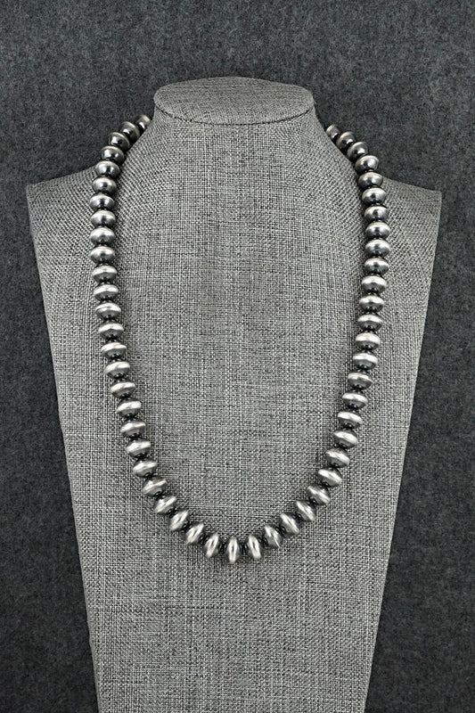 Sterling Silver Navajo Pearl Necklace 20" - Crystal Haley