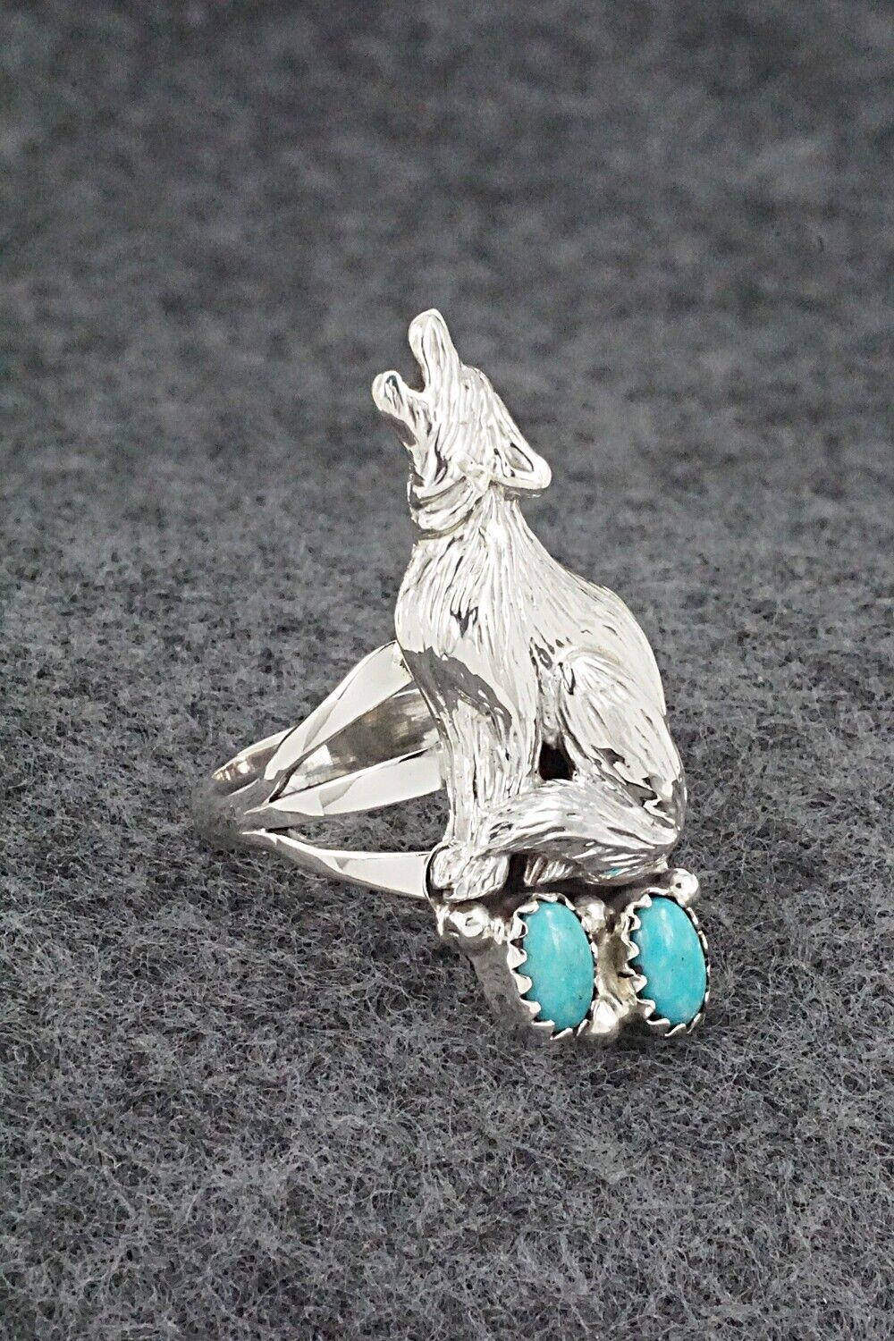 Turquoise & Sterling Silver Ring - William Begay - Size 8