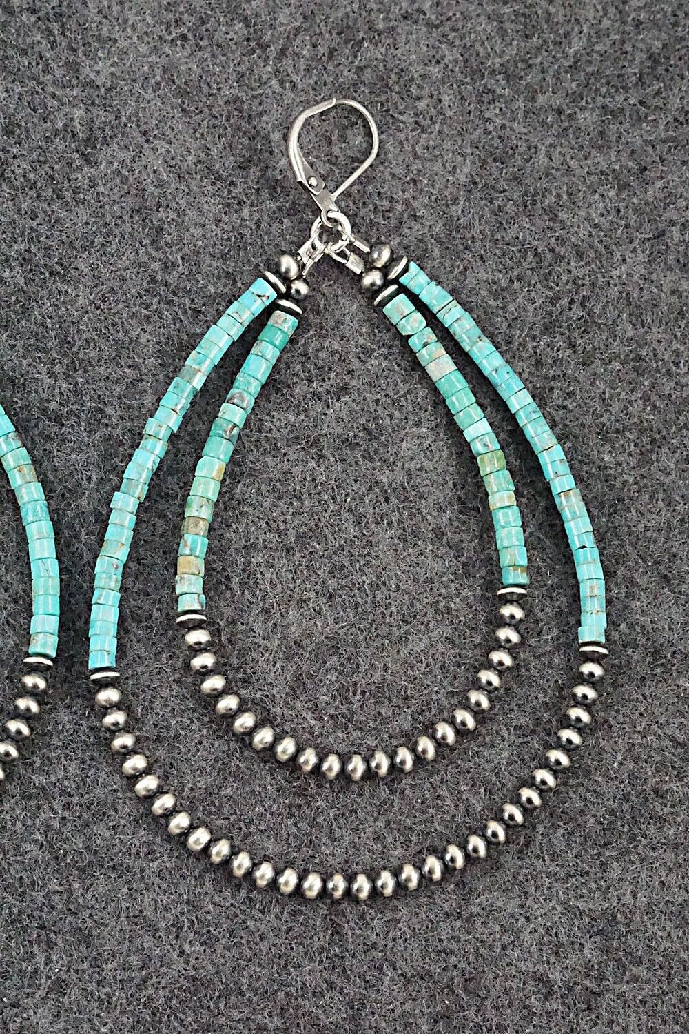 Turquoise & Sterling Silver Earrings - Ester Reano
