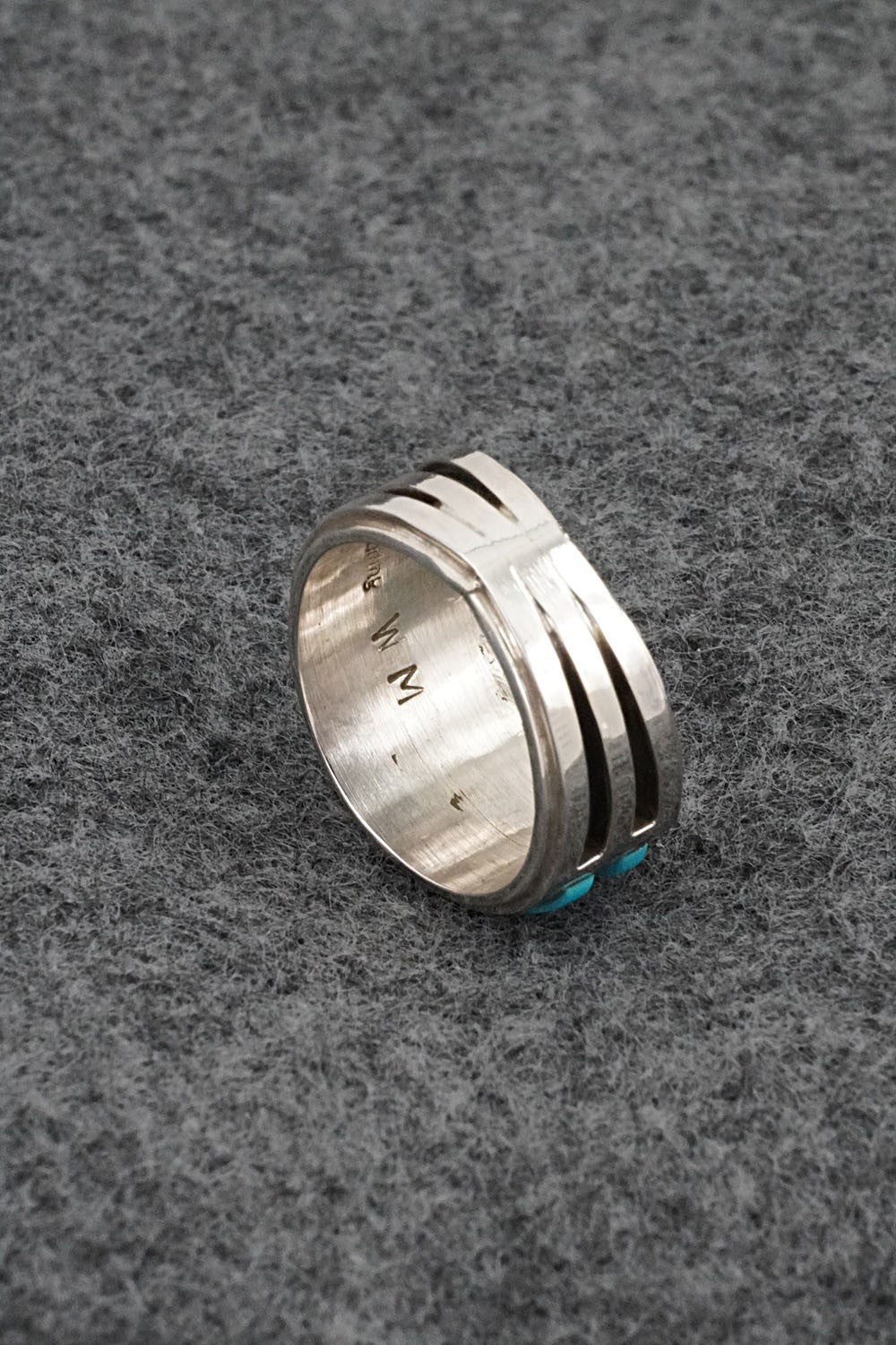 Turquoise & Sterling Silver Ring - Wilbert Muskett Jr. - Size 7.5