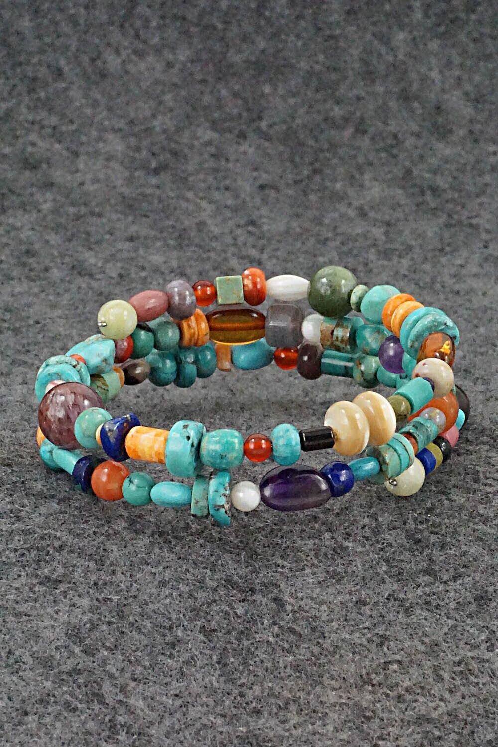 Multi-Stone Beaded Wrap Bracelet - Helen Tsosie