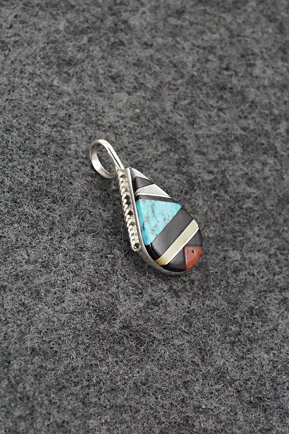 Multi-Stone & Sterling Silver Pendant - Cleo Kallestewa