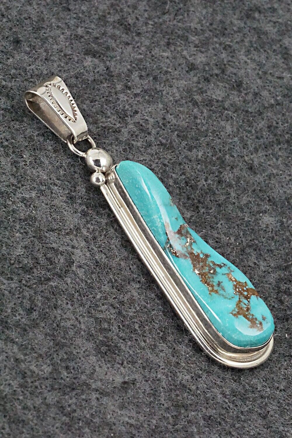 Turquoise and Sterling Silver Pendant - Oliver Smith