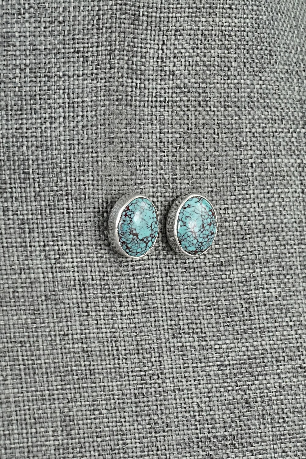 Turquoise & Sterling Silver Earrings - Eugene Gruber