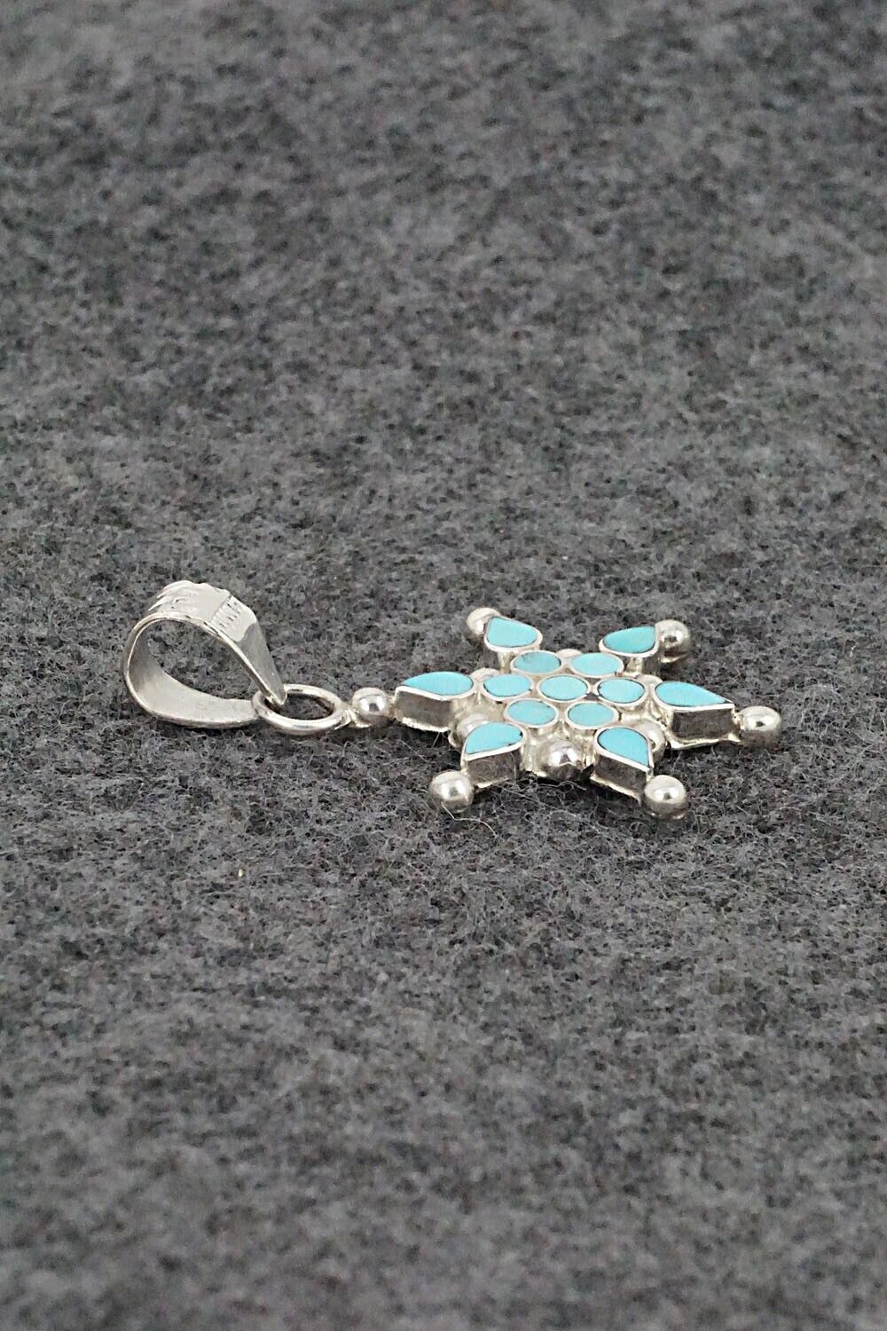 Turquoise & Sterling Silver Pendant - Michelle Peina